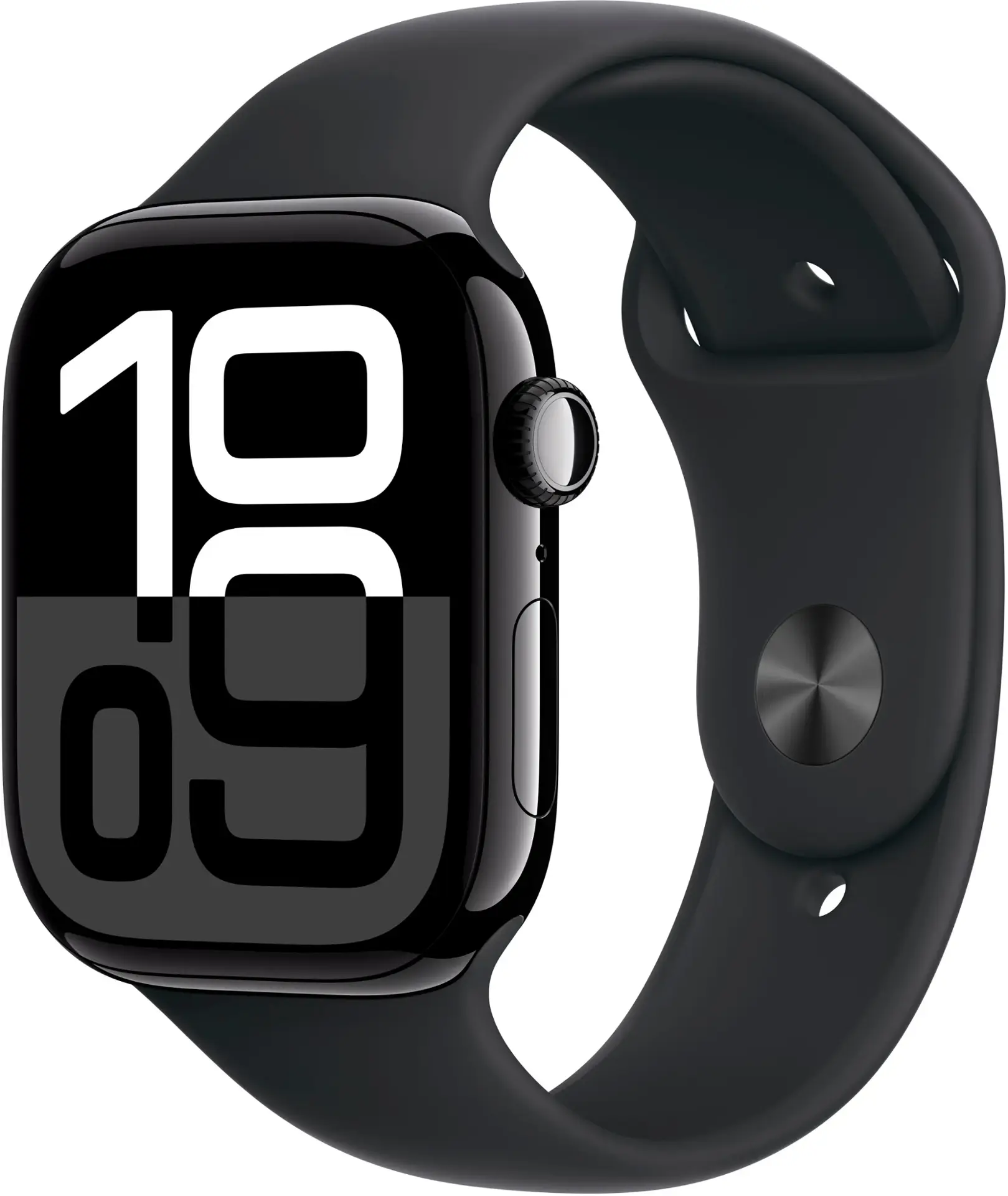 APPLE WATCH S10 46MM GPS MWWP3LW A JET BLACK ALUM BLACK SPORT BAND S M